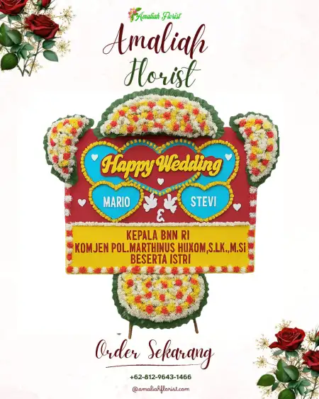 Papan Bunga Pernikahan Tersono